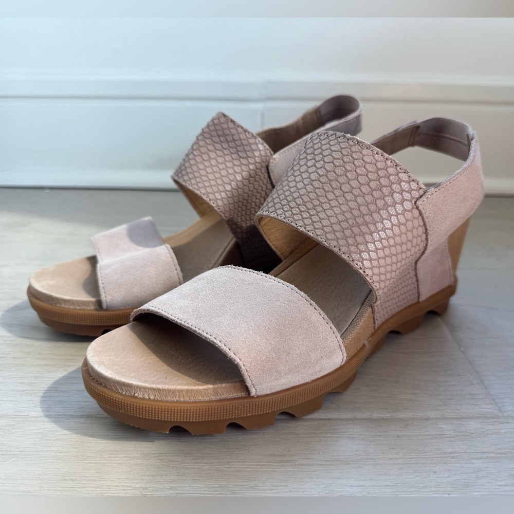 Sorel Joanie II Slingback Wedge Sandal - Mauve Vapor - Size 9.5